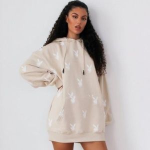 Playboy x Missguided Bunny Hoodie Dress